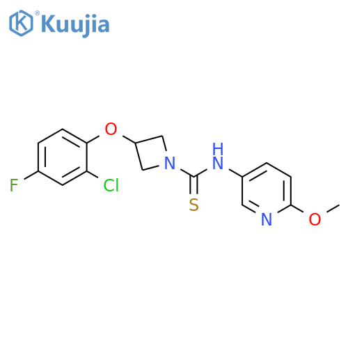 3-(2-chloro-4-fluorophenoxy)-N-(6-methoxypyridin-3-yl)azetidine-1-carbothioamide(WXG02464) structure