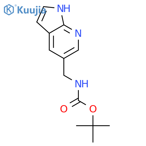 (1h-Pyrrolo2,3-BPyridin-5-Ylmethyl)-Carbamic Acid Tert-Butyl Ester structure