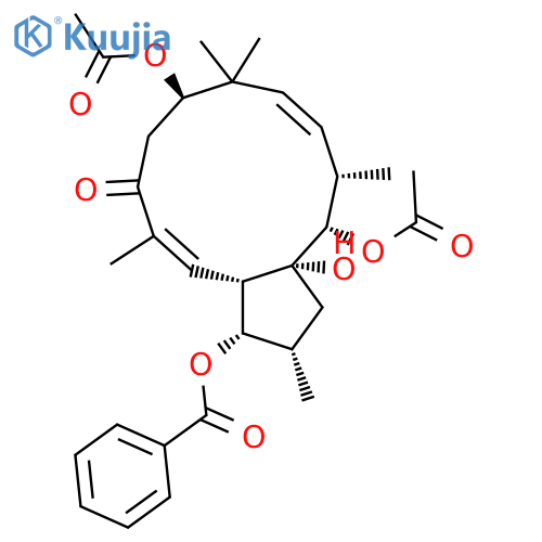(2S,3S,3aS,4E,8R,10E,12S,13S,13aR)-8,13-Bis(acetyloxy)-3-(benzoyloxy)-1,2,3,3a,7,8,9,12,13,13a-decahydro-13a-hydroxy-2,5,9,9,12-pentamethyl-6H-cyclopentacyclododecen-6-one structure