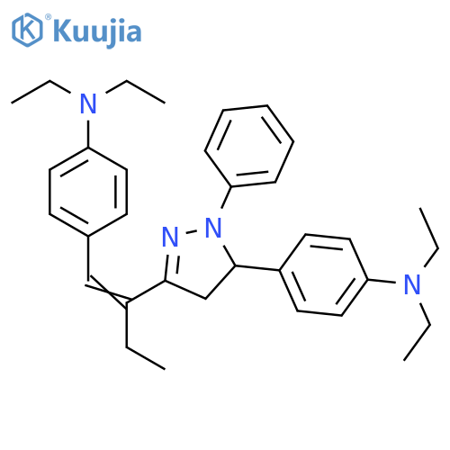 Benzenamine, 4-[2-[5-[4-(diethylamino)phenyl]-4,5-dihydro-1-phenyl-1H-pyrazol-3-yl]-1-buten-1-yl]-N,N-diethyl- structure