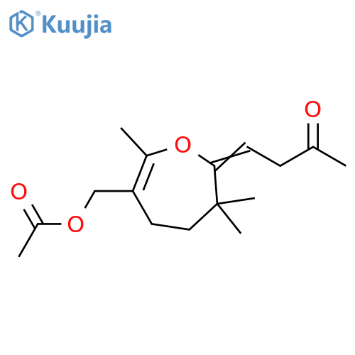 2-Butanone, 4-[6-[(acetyloxy)methyl]-4,5-dihydro-3,3,7-trimethyl-2(3H)-oxepinylidene]- structure
