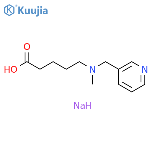 Pentanoic acid, 5-[methyl(3-pyridinylmethyl)amino]-, sodium salt (1:1) structure