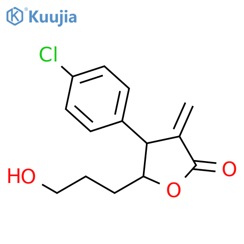 2(3H)-Furanone, 4-(4-chlorophenyl)dihydro-5-(3-hydroxypropyl)-3-methylene- structure