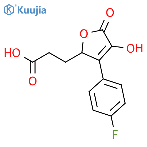 2-Furanpropanoic acid, 3-(4-fluorophenyl)-2,5-dihydro-4-hydroxy-5-oxo- structure