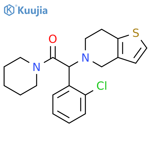 Ethanone, 2-(2-chlorophenyl)-2-(6,7-dihydrothieno[3,2-c]pyridin-5(4H)-yl)-1-(1-piperidinyl)- structure