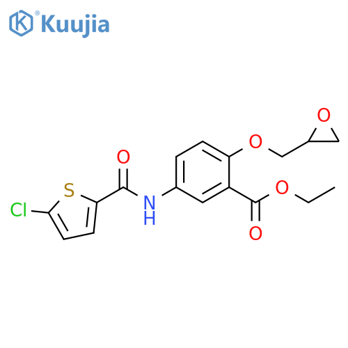 Benzoic acid, 5-[[(5-chloro-2-thienyl)carbonyl]amino]-2-(2-oxiranylmethoxy)-, ethyl ester structure