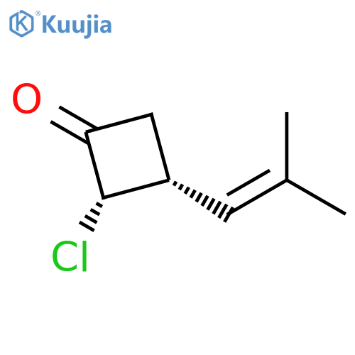 Cyclobutanone, 2-chloro-3-(2-methyl-1-propenyl)-, cis- structure