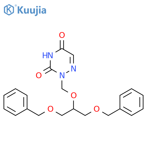 1,2,4-Triazine-3,5(2H,4H)-dione, 2-[[2-(phenylmethoxy)-1-[(phenylmethoxy)methyl]ethoxy]methyl]- structure