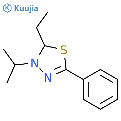 1,3,4-Thiadiazole, 2-ethyl-2,3-dihydro-3-(1-methylethyl)-5-phenyl- structure