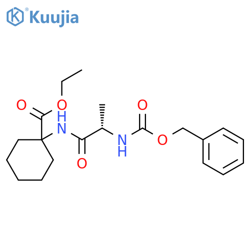 Cyclohexanecarboxylic acid, 1-[[1-oxo-2-[[(phenylmethoxy)carbonyl]amino]propyl]amino]-, ethyl ester, (S)- (9CI) structure
