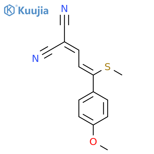 Propanedinitrile, [3-(4-methoxyphenyl)-3-(methylthio)-2-propenylidene]-, (Z)- (9CI) structure