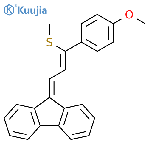 9H-Fluorene, 9-[3-(4-methoxyphenyl)-3-(methylthio)-2-propenylidene]-,(Z)- structure