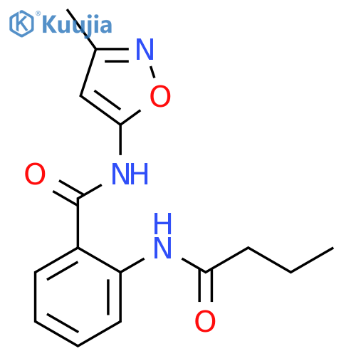 Benzamide, N-(3-methyl-5-isoxazolyl)-2-[(1-oxobutyl)amino]- structure