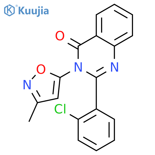 4(3H)-Quinazolinone, 2-(2-chlorophenyl)-3-(3-methyl-5-isoxazolyl)- structure