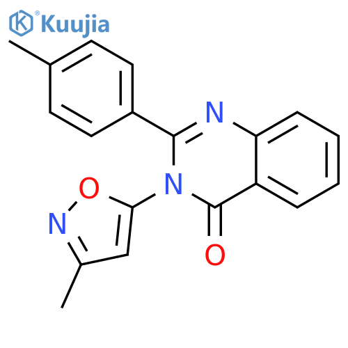 4(3H)-Quinazolinone, 3-(3-methyl-5-isoxazolyl)-2-(4-methylphenyl)- structure