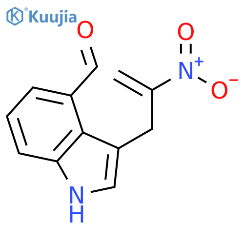 1H-Indole-4-carboxaldehyde, 3-(2-nitro-2-propenyl)- structure