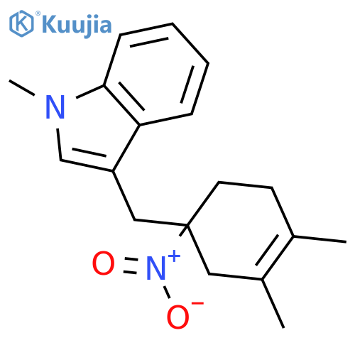 1H-INDOLE, 3-[(3,4-DIMETHYL-1-NITRO-3-CYCLOHEXEN-1-YL)METHYL]-1-METHYL- structure
