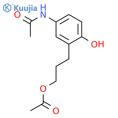 Acetamide, N-[3-[3-(acetyloxy)propyl]-4-hydroxyphenyl]- structure