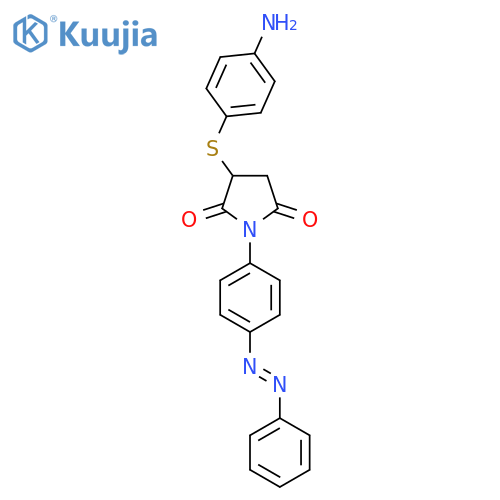3-[(4-Aminophenyl)thio]-1-{4-[(E)-phenyldiazenyl]-phenyl}pyrrolidine-2,5-dione structure