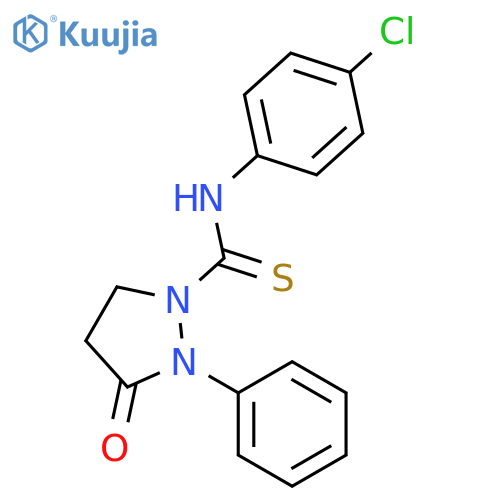 1-Pyrazolidinecarbothioamide, N-(4-chlorophenyl)-3-oxo-2-phenyl- structure