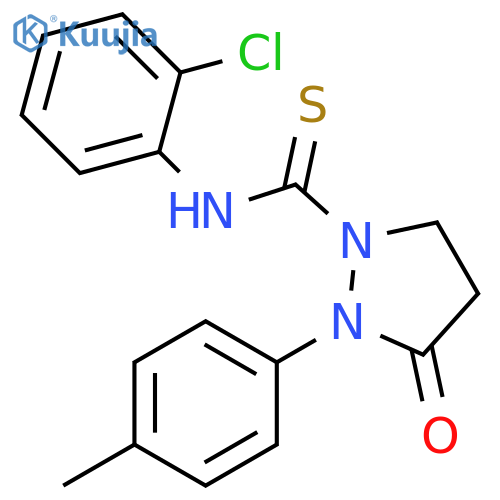 1-Pyrazolidinecarbothioamide, N-(2-chlorophenyl)-2-(4-methylphenyl)-3-oxo- structure