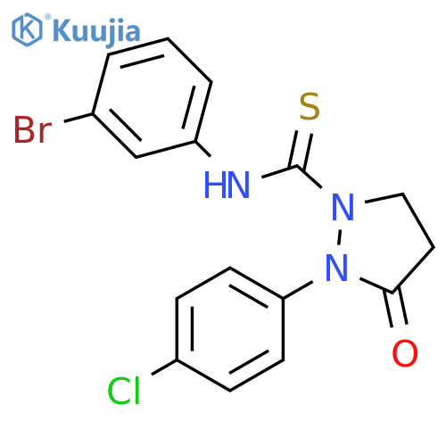 1-Pyrazolidinecarbothioamide, N-(3-bromophenyl)-2-(4-chlorophenyl)-3-oxo- structure