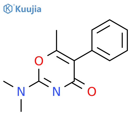4H-1,3-Oxazin-4-one, 2-(dimethylamino)-6-methyl-5-phenyl- structure