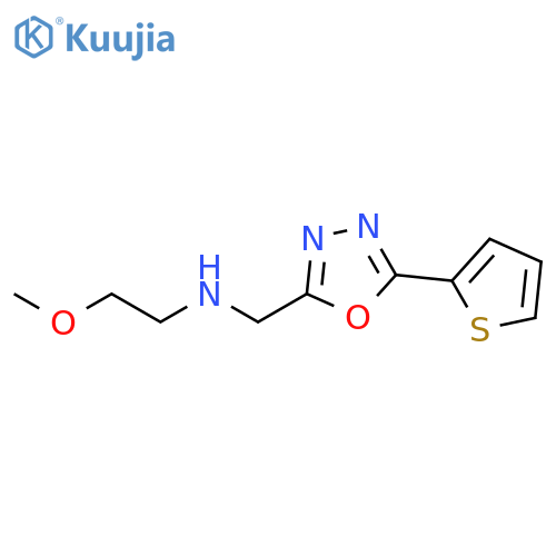 (2-methoxyethyl)({5-(thiophen-2-yl)-1,3,4-oxadiazol-2-ylmethyl})amine structure