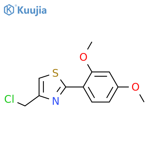 4-(chloromethyl)-2-(2,4-dimethoxyphenyl)-1,3-thiazole structure