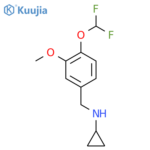 N-{4-(Difluoromethoxy)-3-methoxyphenylmethyl}cyclopropanamine structure
