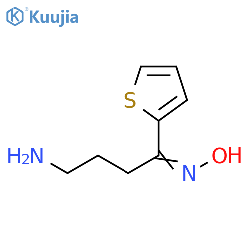 1-Butanone, 4-amino-1-(2-thienyl)-, oxime structure