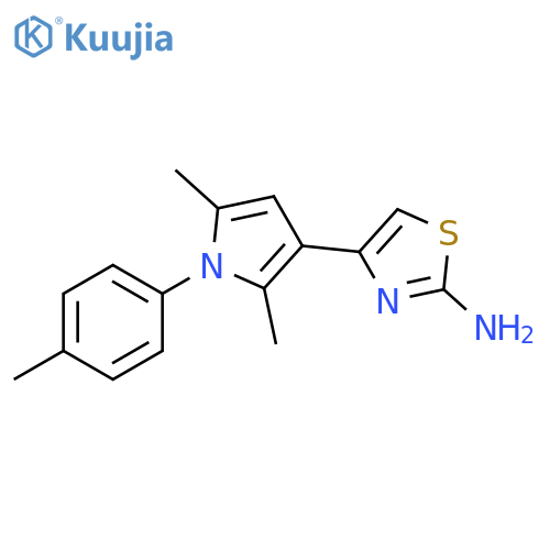 2-Thiazolamine, 4-[2,5-dimethyl-1-(4-methylphenyl)-1H-pyrrol-3-yl]- structure