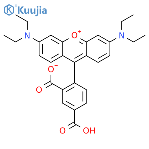 9-(2-Carboxylato-4-carboxyphenyl)-3,6-bis(diethylamino)xanthylium structure