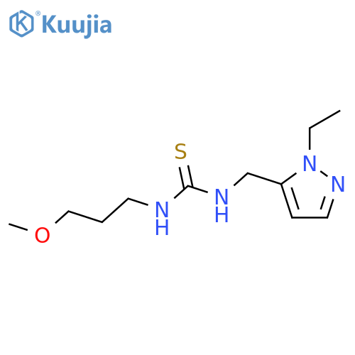 1-(2-Ethyl-2H-pyrazol-3-ylmethyl)-3-(3-methoxy-propyl)-thiourea structure