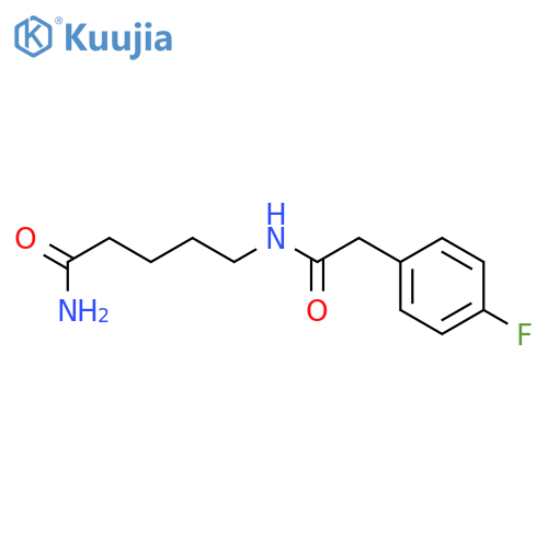 BENZENEACETAMIDE, N-(5-AMINO-5-OXOPENTYL)-4-FLUORO- structure