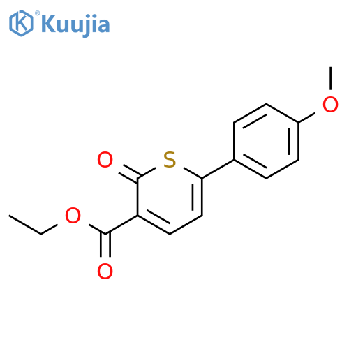 2H-Thiopyran-3-carboxylic acid, 6-(4-methoxyphenyl)-2-oxo-, ethyl ester structure