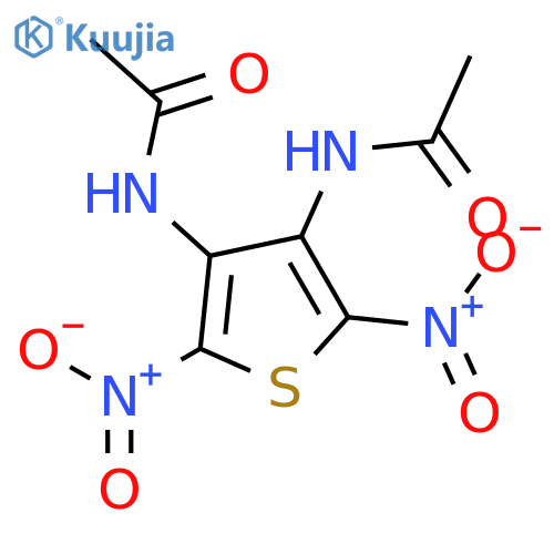 Acetamide, N,N'-(2,5-dinitro-3,4-thiophenediyl)bis- structure
