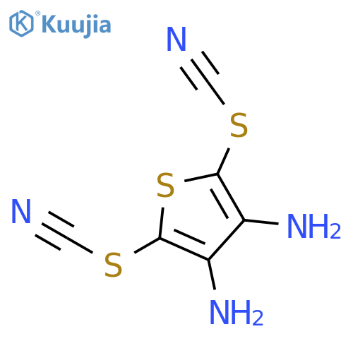 Thiocyanic acid, 3,4-diamino-2,5-thiophenediyl ester structure
