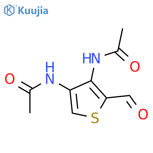 Acetamide, N,N'-(2-formyl-3,4-thiophenediyl)bis- structure