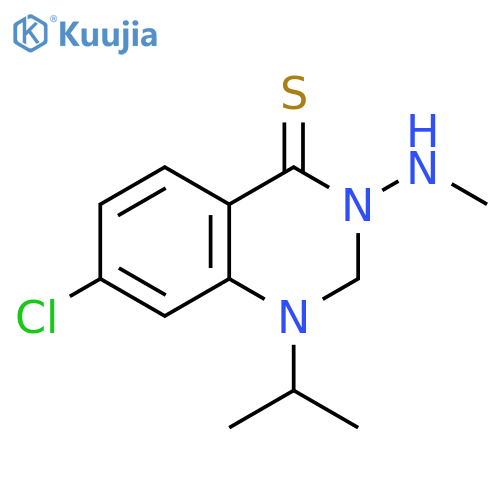 4(1H)-Quinazolinethione,7-chloro-2,3-dihydro-3-(methylamino)-1-(1-methylethyl)- structure