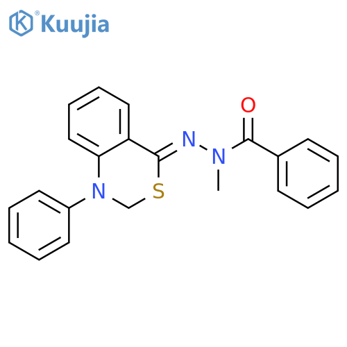 Benzoic acid, 2-(1,2-dihydro-1-phenyl-4H-3,1-benzothiazin-4-ylidene)-1-methylhydrazide structure