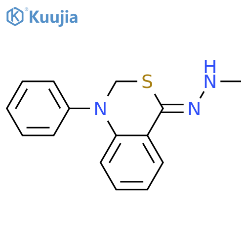 4H-3,1-Benzothiazin-4-one, 1,2-dihydro-1-phenyl-, methylhydrazone structure