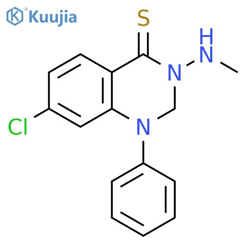 4(1H)-Quinazolinethione, 7-chloro-2,3-dihydro-3-(methylamino)-1-phenyl- structure