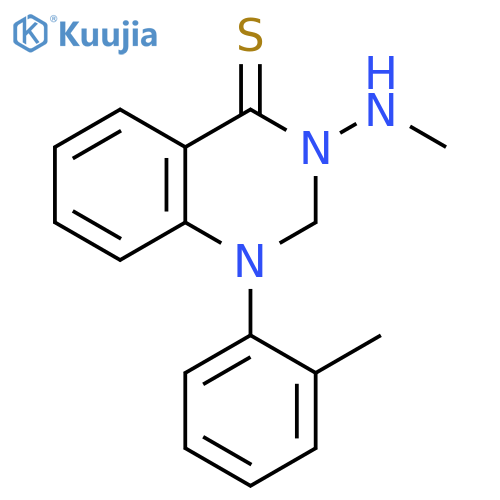 4(1H)-Quinazolinethione, 2,3-dihydro-3-(methylamino)-1-(2-methylphenyl)- structure