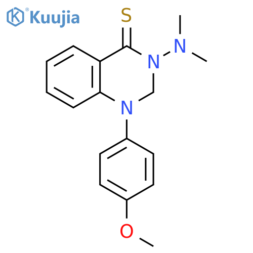 4(1H)-Quinazolinethione, 3-(dimethylamino)-2,3-dihydro-1-(4-methoxyphenyl)- structure