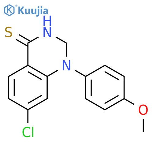 4(1H)-Quinazolinethione, 7-chloro-2,3-dihydro-1-(4-methoxyphenyl)- structure