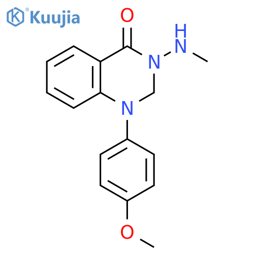 4(1H)-Quinazolinone, 2,3-dihydro-1-(4-methoxyphenyl)-3-(methylamino)- structure