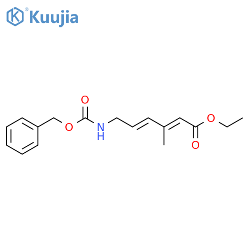 2,4-Hexadienoic acid, 3-methyl-6-[[(phenylmethoxy)carbonyl]amino]-, ethyl ester, (E,E)- (9CI) structure