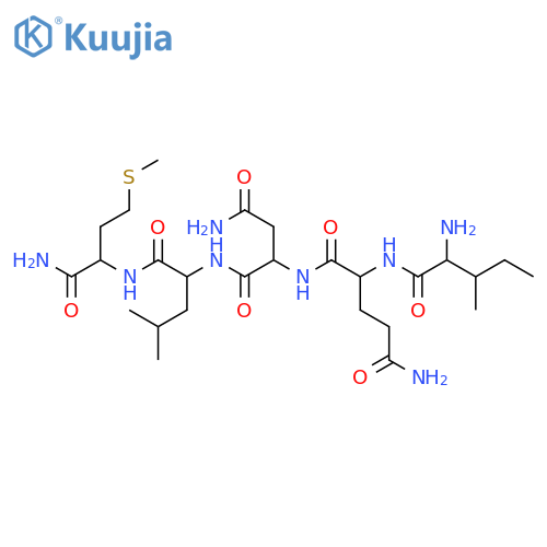 L-Methioninamide, L-isoleucyl-L-glutaminyl-L-asparaginyl-L-leucyl- structure