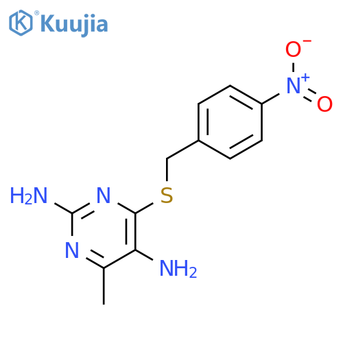 2,5-Pyrimidinediamine, 4-methyl-6-[[(4-nitrophenyl)methyl]thio]- structure